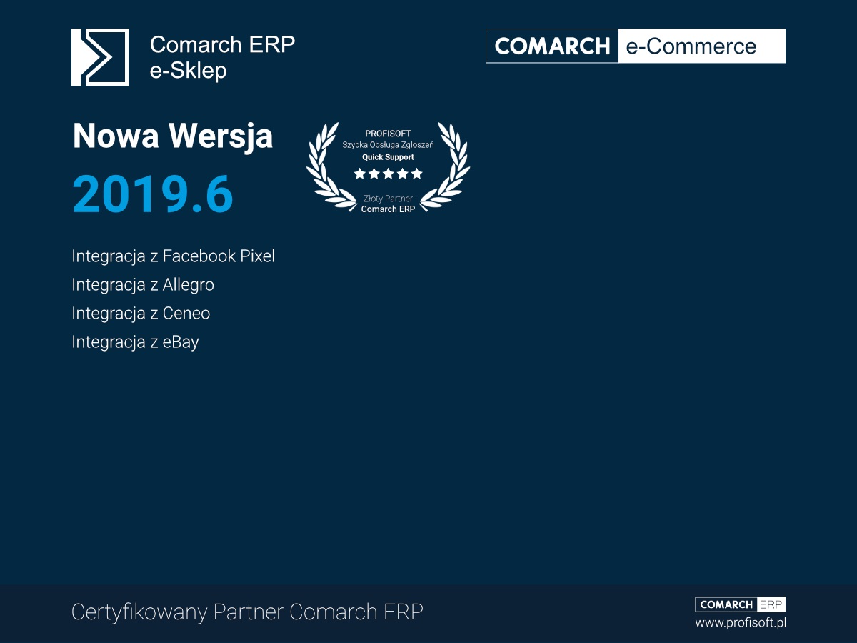 Nowa wersja Comarch e-Commerce Comarch e-Sklep 2019.6