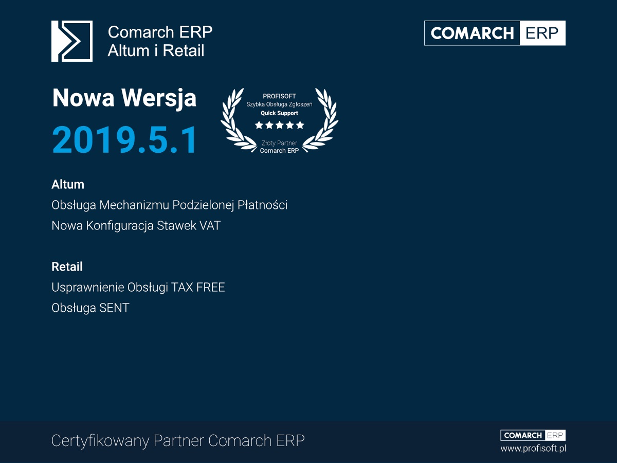 Nowa wersja systemów Comarch Retail oraz Comarch ERP Altum