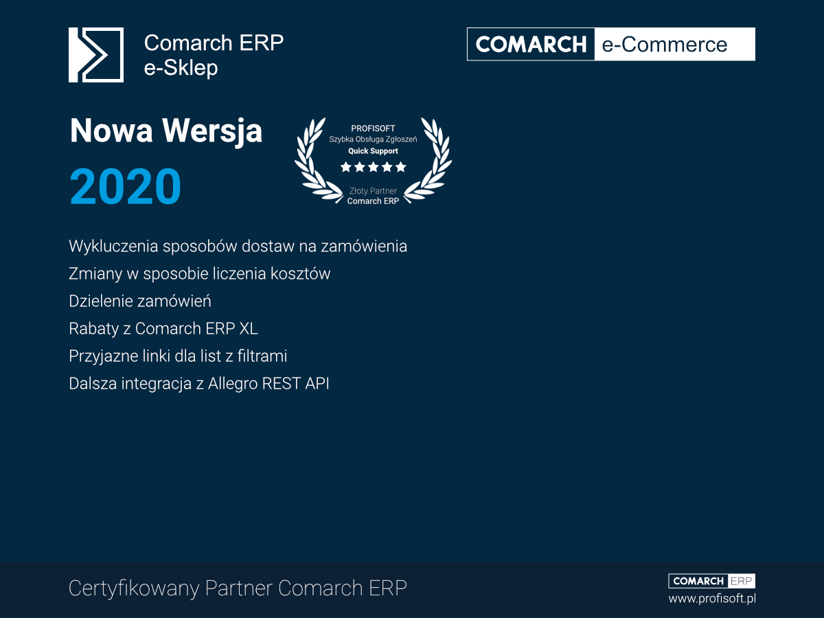 Nowa Wersja Comarch e-Sklep 2020
