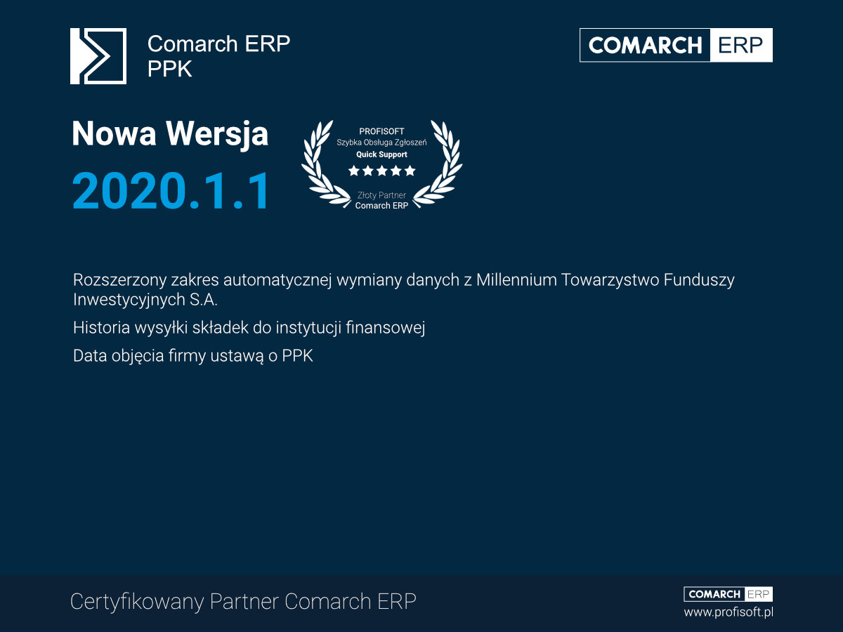 Comarch Pracownicze Plany Kapitałowe Aktualizacja