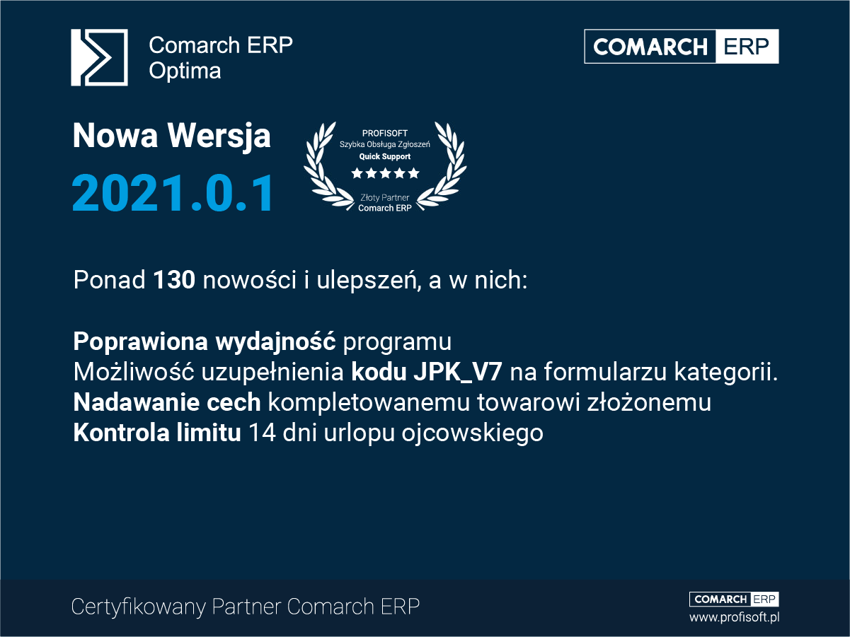 Zapytaj eksperta o zmiany w Comarch ERP Optima 2021.0.1