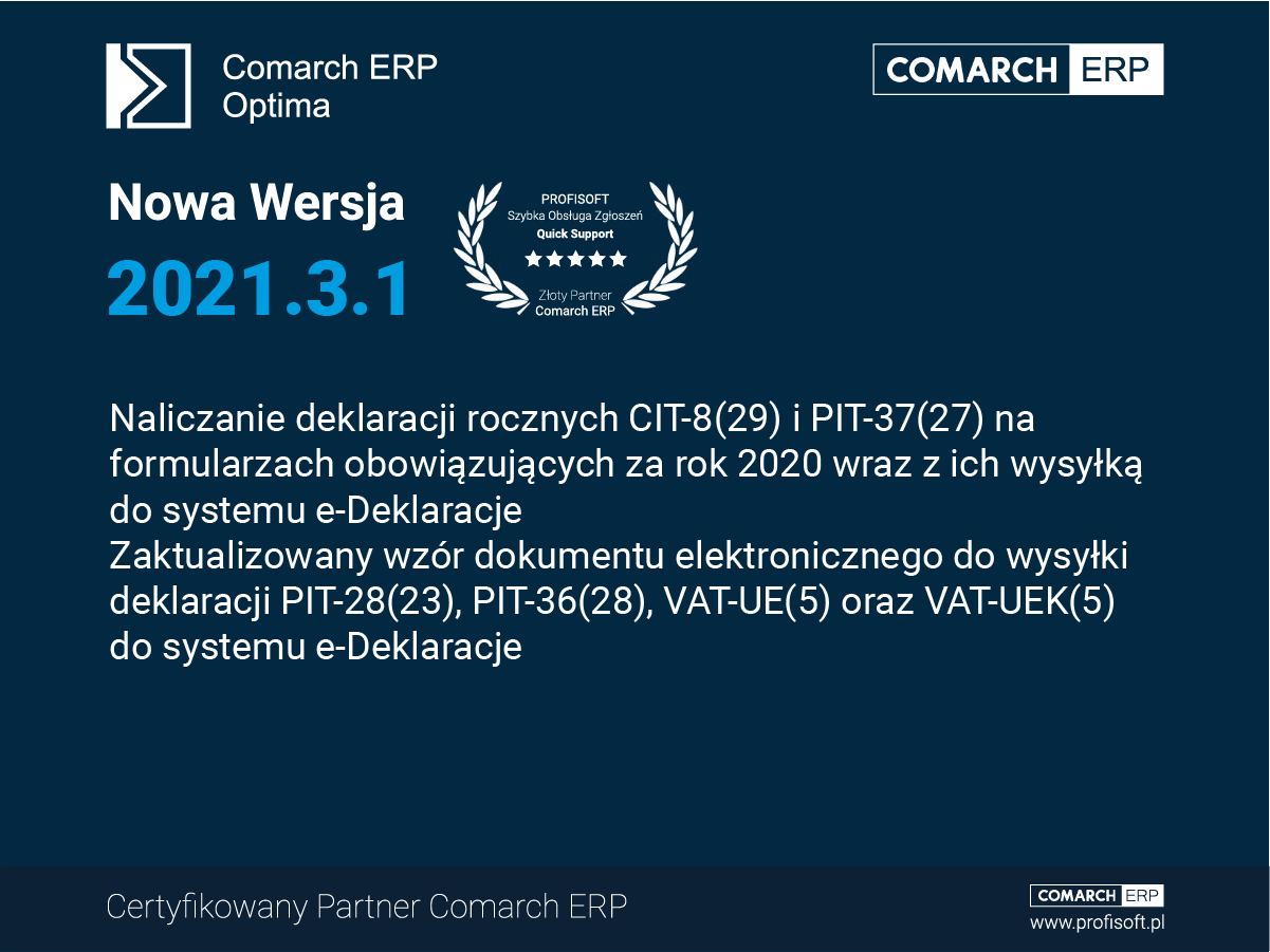 Poznaj zmiany wprowadzone w nowej wersji Comarch HRM 2021.1.1